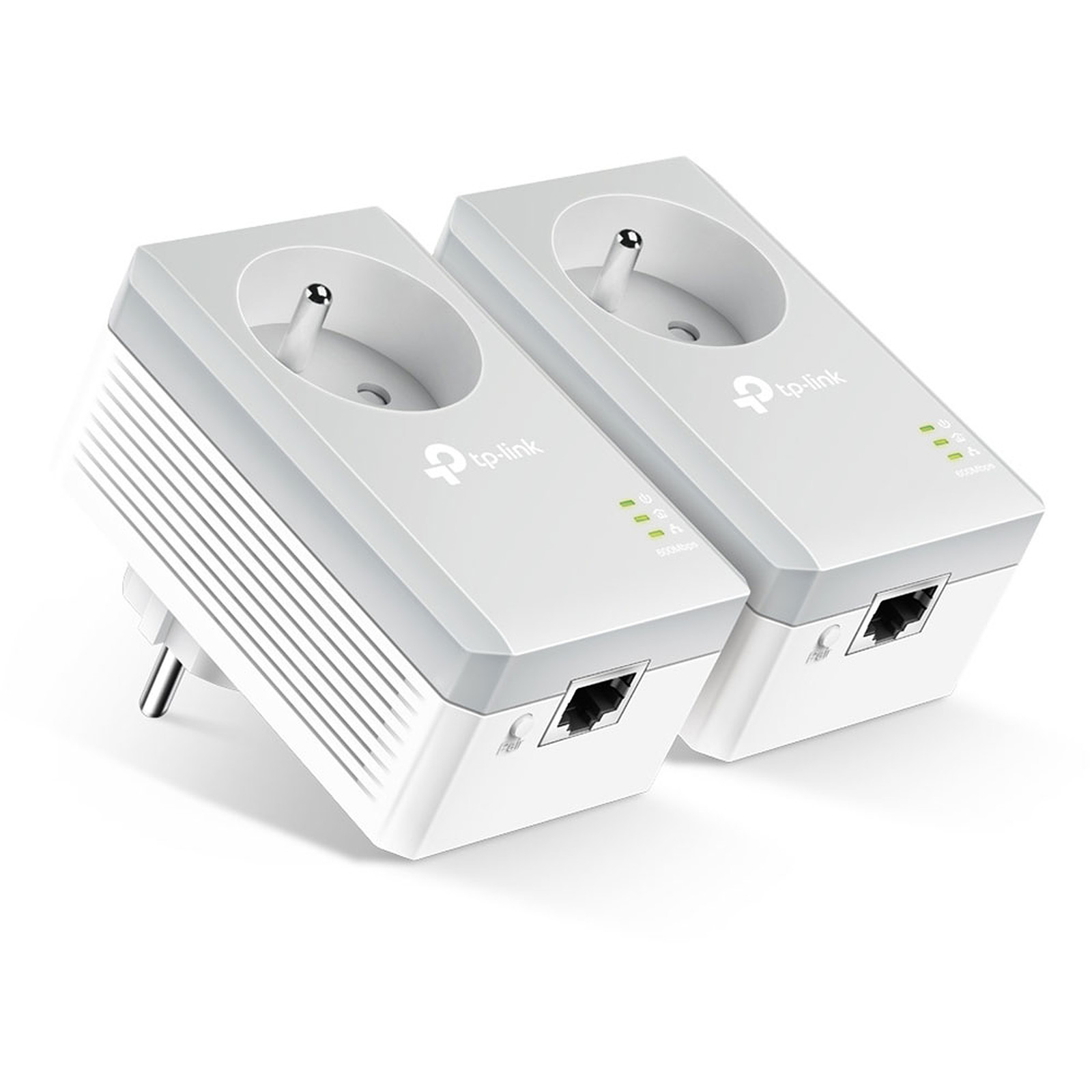 Boîtier CPL 2 Prises – 1000Mbps – 1 Port Gigabit + 2 Câbles Ethernet RJ45 – Fibre Compatible